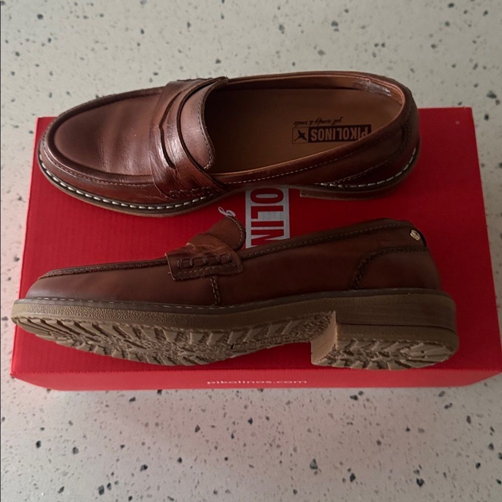 PIKOLINOS Aldaya W8J Cuero Leather Penny Loafers Slip On Shoes  Women’s Size 36